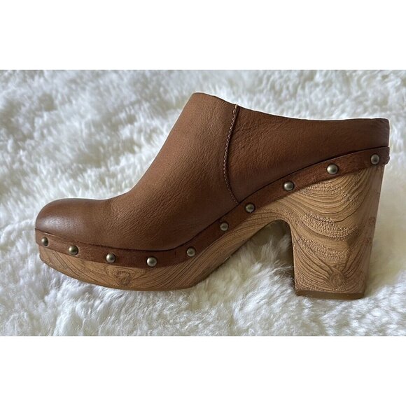 Kork Ease Demi Leather Clog Womens 11 Brown Evereve New‎ - Picture 1 of 9